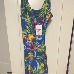 Forever 21 Tropical Print Cami Wrap Dress